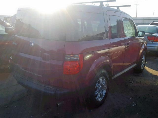 5J6YH28738L016173 - 2008 HONDA ELEMENT EX BURGUNDY photo 4