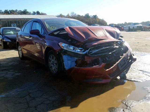 3FA6P0G76ER385358 - 2014 FORD FUSION S RED photo 1