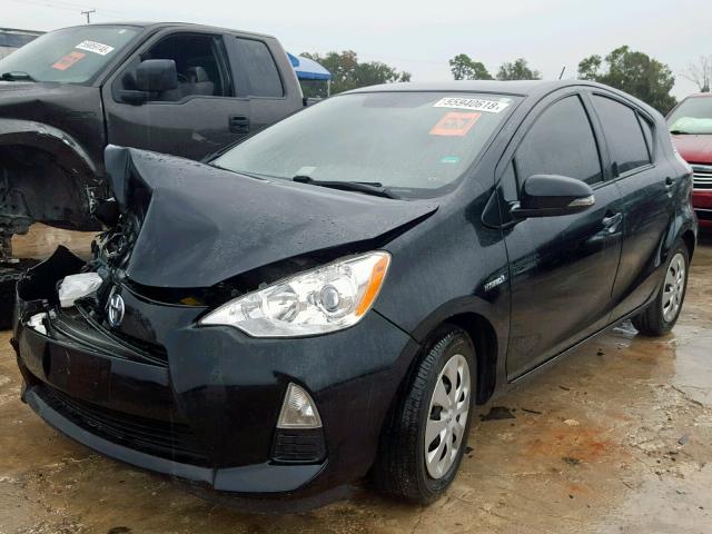 JTDKDTB37E1570455 - 2014 TOYOTA PRIUS C BLACK photo 2