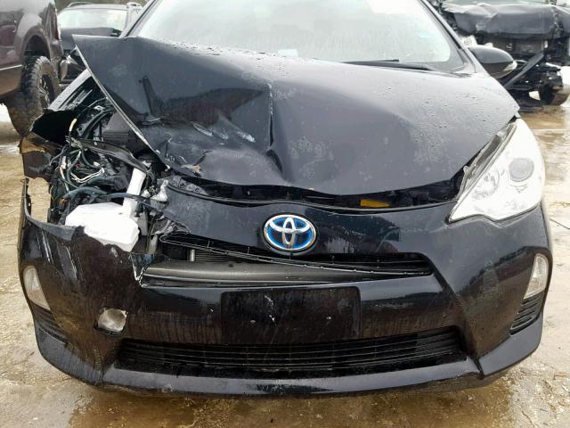 JTDKDTB37E1570455 - 2014 TOYOTA PRIUS C BLACK photo 9