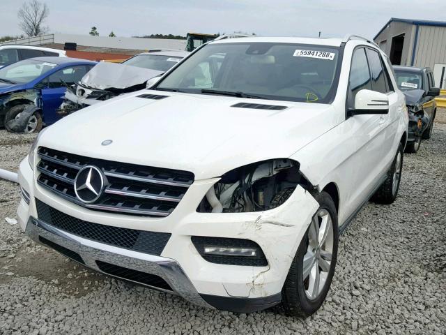 4JGDA5JB2FA571693 - 2015 MERCEDES-BENZ ML 350 WHITE photo 2