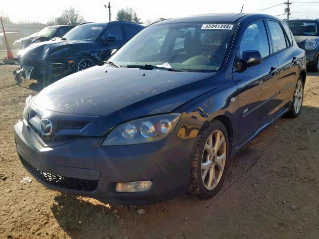 JM1BK344781110843 - 2008 MAZDA 3 HATCHBAC BLACK photo 2