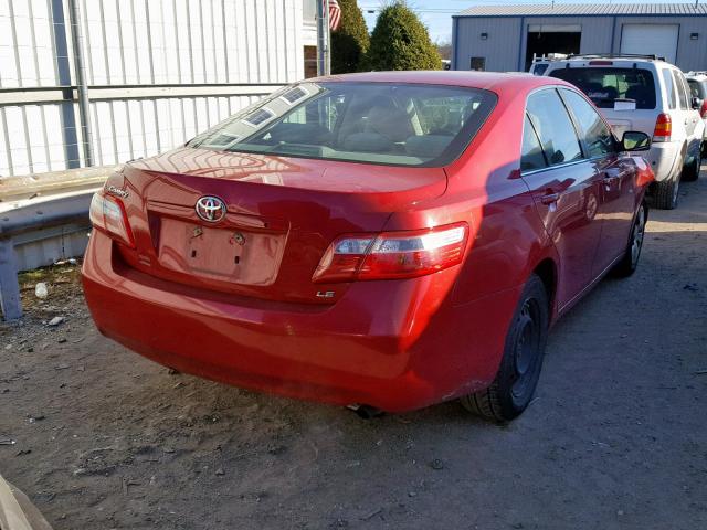 4T1BE46K29U343193 - 2009 TOYOTA CAMRY BASE RED photo 4