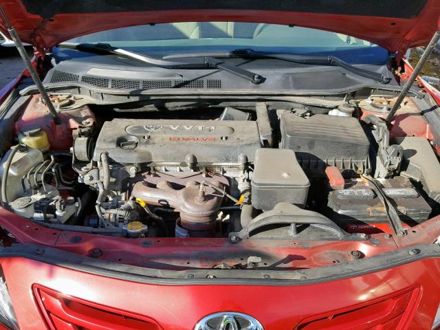 4T1BE46K29U343193 - 2009 TOYOTA CAMRY BASE RED photo 7