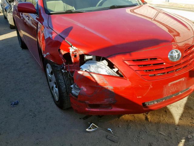 4T1BE46K29U343193 - 2009 TOYOTA CAMRY BASE RED photo 9