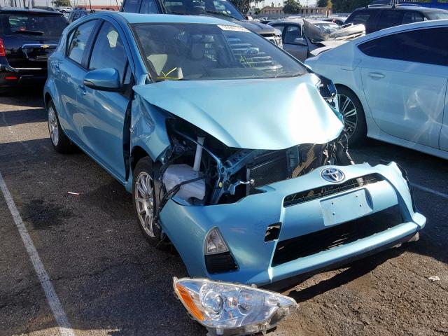 JTDKDTB38E1072314 - 2014 TOYOTA PRIUS C BLUE photo 1