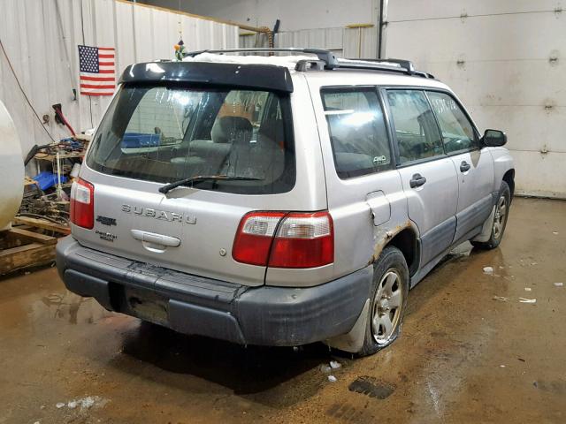 JF1SF63571H702505 - 2001 SUBARU FORESTER L SILVER photo 4