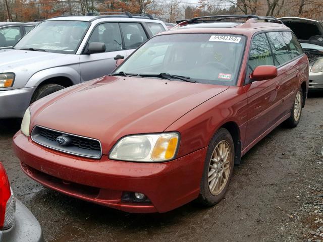 4S3BH625746305737 - 2004 SUBARU LEGACY L S BURGUNDY photo 2