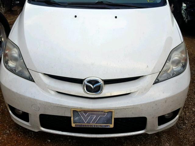 JM1CR29L670151589 - 2007 MAZDA 5 WHITE photo 9