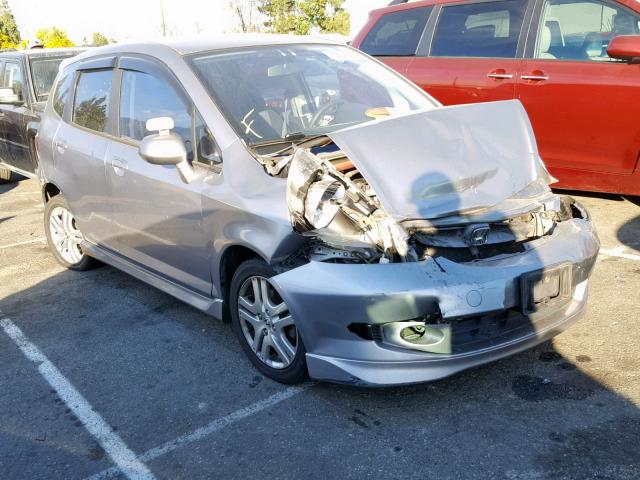 JHMGD386X7S038376 - 2007 HONDA FIT S GRAY photo 1