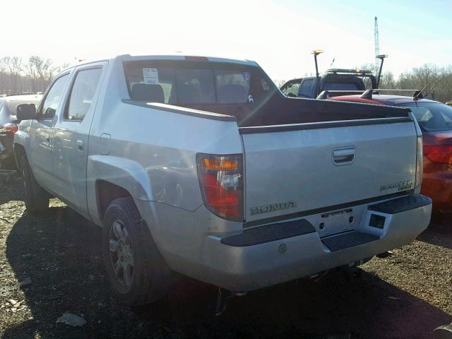 2HJYK16556H503299 - 2006 HONDA RIDGELINE SILVER photo 3