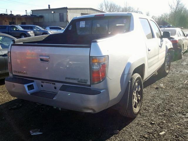 2HJYK16556H503299 - 2006 HONDA RIDGELINE SILVER photo 4