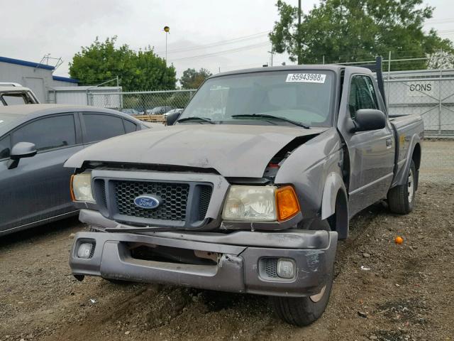 1FTYR14U45PA41838 - 2005 FORD RANGER SUP GRAY photo 2