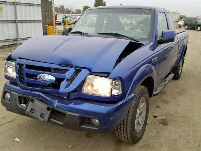 1FTYR44U36PA56818 - 2006 FORD RANGER SUP BLUE photo 2