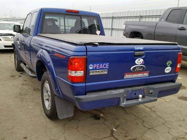 1FTYR44U36PA56818 - 2006 FORD RANGER SUP BLUE photo 3