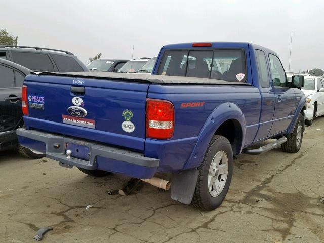 1FTYR44U36PA56818 - 2006 FORD RANGER SUP BLUE photo 4