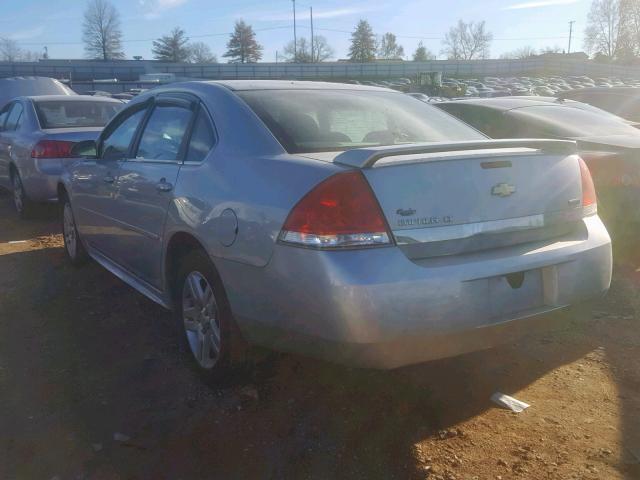 2G1WB5EKXA1256138 - 2010 CHEVROLET IMPALA LT SILVER photo 3