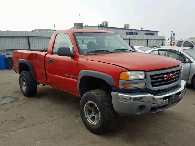 1GTHC24U76E164618 - 2006 GMC SIERRA C25 RED photo 1