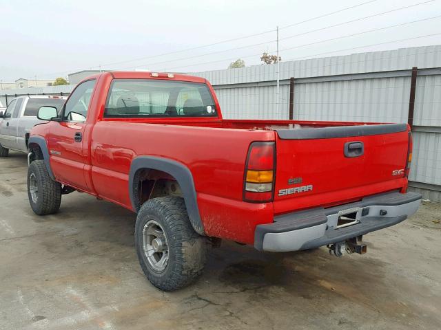 1GTHC24U76E164618 - 2006 GMC SIERRA C25 RED photo 3