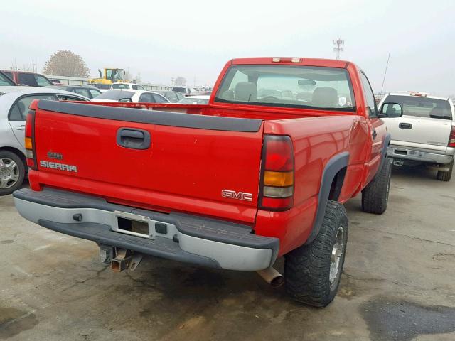 1GTHC24U76E164618 - 2006 GMC SIERRA C25 RED photo 4