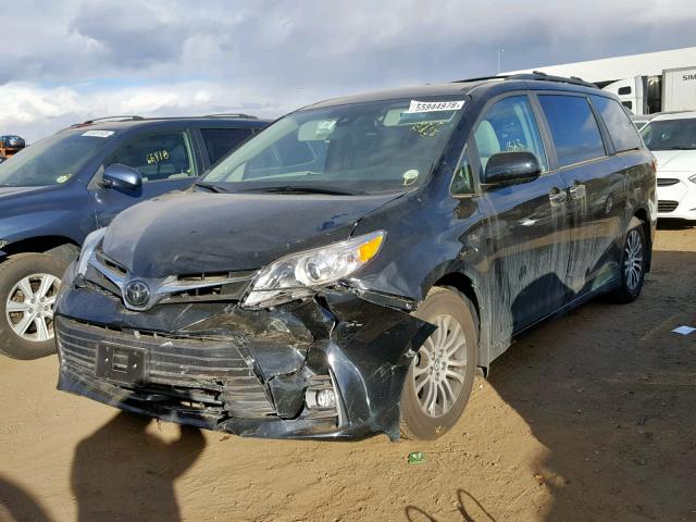 5TDYZ3DC9JS952282 - 2018 TOYOTA SIENNA XLE BLACK photo 2