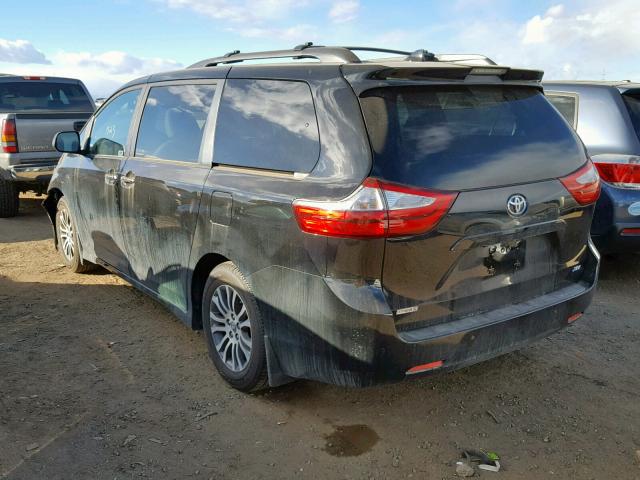 5TDYZ3DC9JS952282 - 2018 TOYOTA SIENNA XLE BLACK photo 3