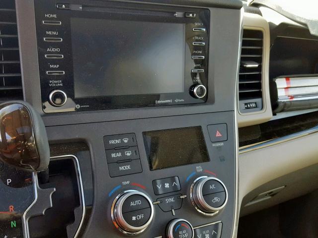 5TDYZ3DC9JS952282 - 2018 TOYOTA SIENNA XLE BLACK photo 9