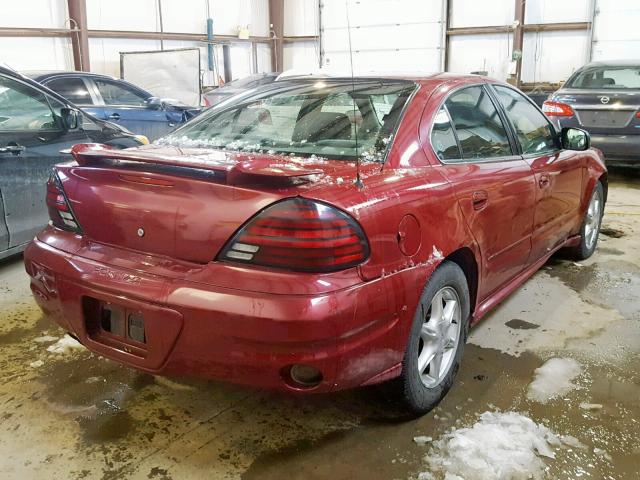 1G2NF52E64M695758 - 2004 PONTIAC GRAND AM S RED photo 4