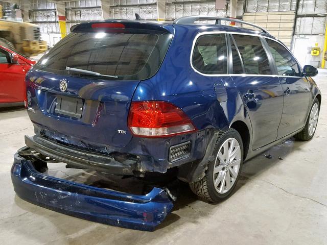 3VWPL7AJ8BM608786 - 2011 VOLKSWAGEN JETTA TDI BLUE photo 4