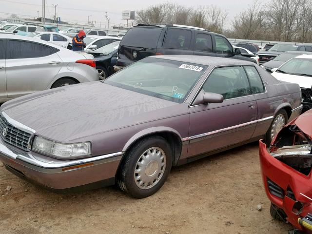 1G6EL12Y8PU614726 - 1993 CADILLAC ELDORADO S PURPLE photo 2