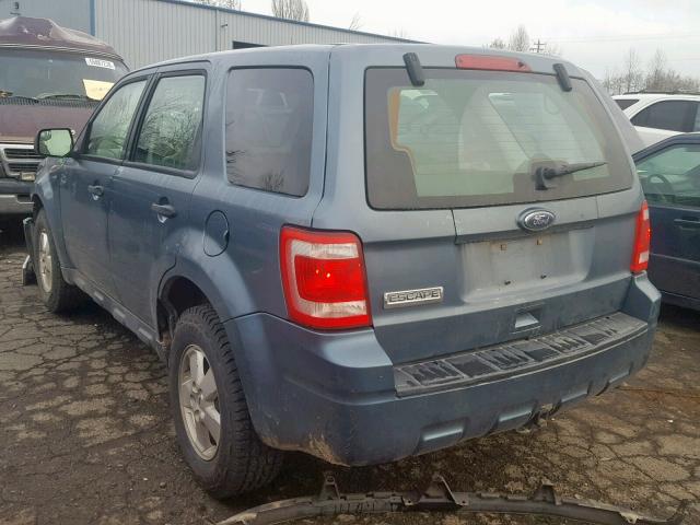 1FMCU9C70AKB21451 - 2010 FORD ESCAPE XLS BLUE photo 3