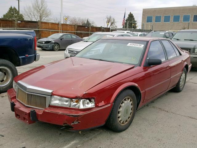 1G6KY53B1NU822224 - 1992 CADILLAC SEVILLE TO RED photo 2