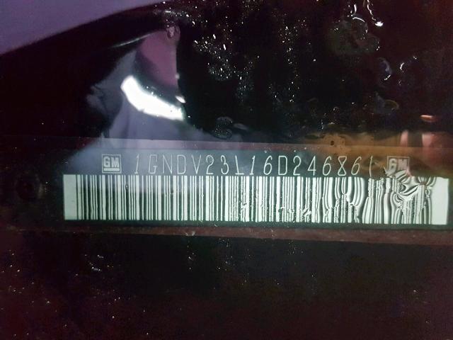 1GNDV23L16D246861 - 2006 CHEVROLET UPLANDER L Bordo foto 10