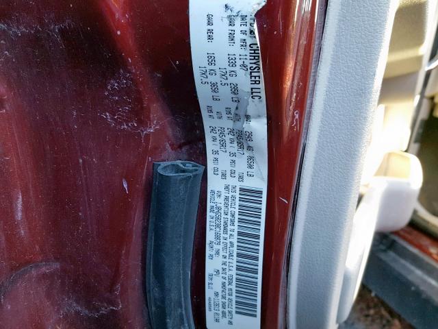 1J8HG58238C168879 - 2008 JEEP COMMANDER Qırmızı foto 10