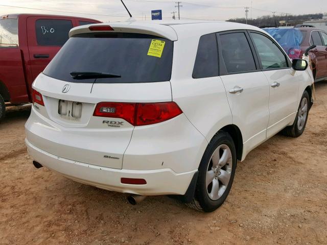 5J8TB18297A025052 - 2007 ACURA RDX WHITE photo 4