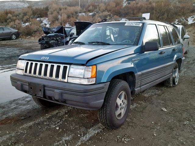 1J4GZ58S4RC216723 - 1994 JEEP GRAND CHER BLUE photo 2