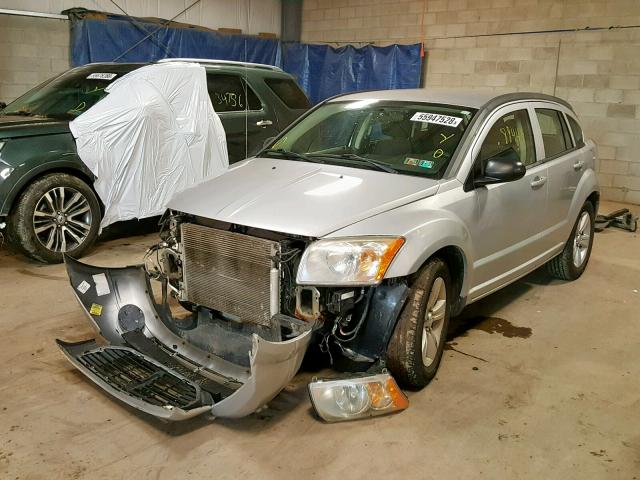 1B3CB4HA6AD545238 - 2010 DODGE CALIBER SX SILVER photo 2