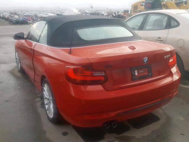 WBA1K9C51GV710559 - 2016 BMW 228 I RED photo 3