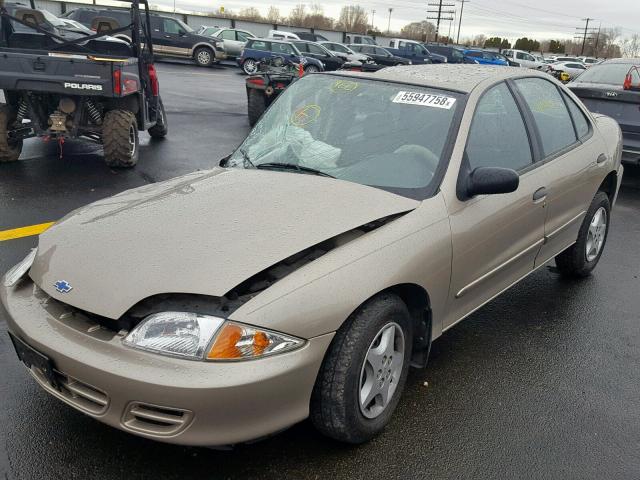 1G1JC524817213630 - 2001 CHEVROLET CAVALIER B TAN photo 2