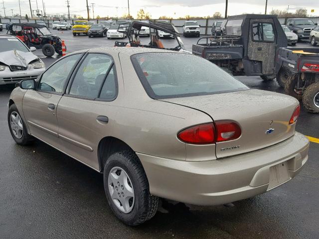 1G1JC524817213630 - 2001 CHEVROLET CAVALIER B TAN photo 3