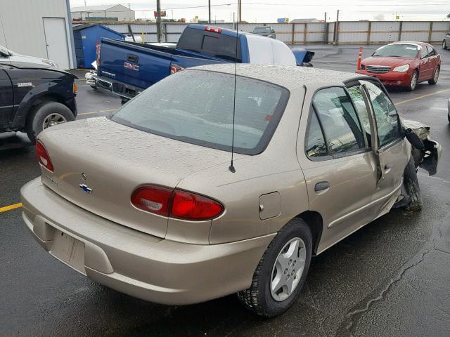 1G1JC524817213630 - 2001 CHEVROLET CAVALIER B TAN photo 4