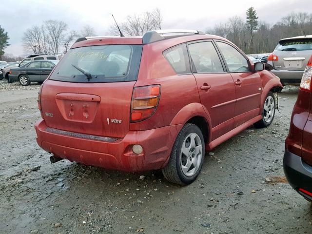 5Y2SL65866Z442173 - 2006 PONTIAC VIBE RED photo 4