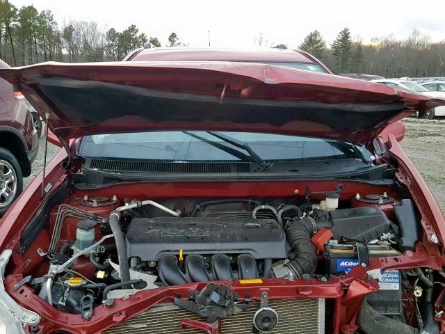 5Y2SL65866Z442173 - 2006 PONTIAC VIBE RED photo 7