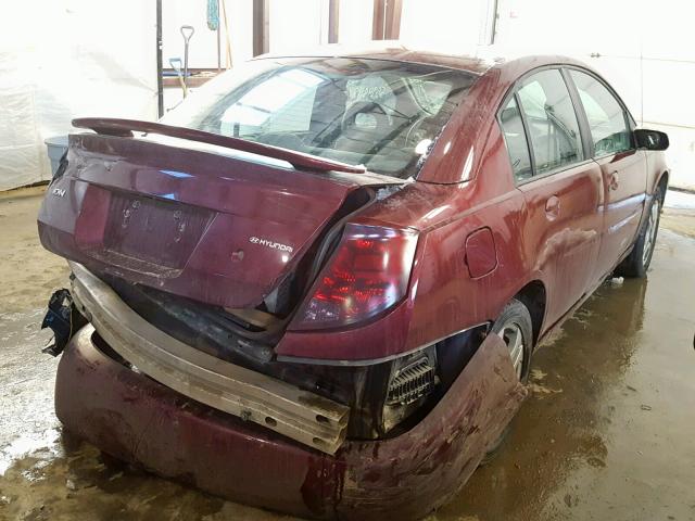 1G8AK52F33Z199617 - 2003 SATURN ION LEVEL 勃艮第红 照片 4