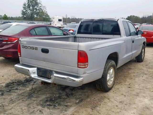 1B7GL22X5WS716319 - 1998 DODGE DAKOTA SILVER photo 4