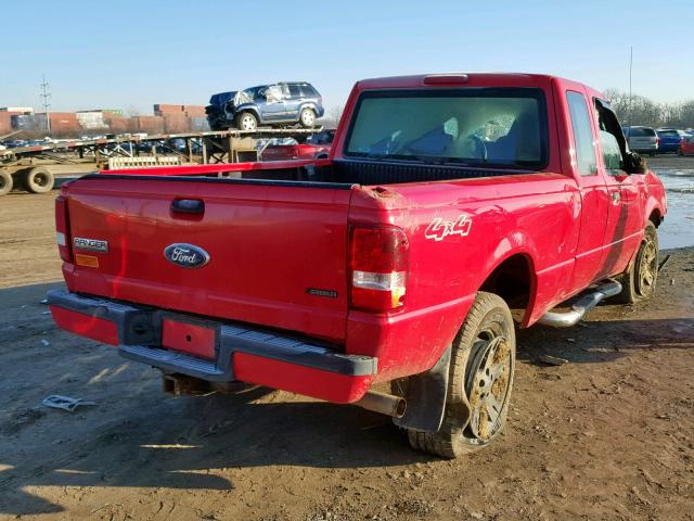 1FTZR45E26PA40198 - 2006 FORD RANGER SUP RED photo 4