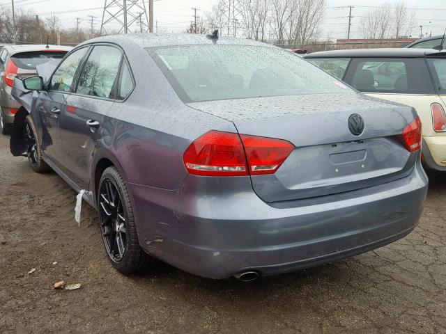 1VWBT7A33EC084707 - 2014 VOLKSWAGEN PASSAT SE GRAY photo 3