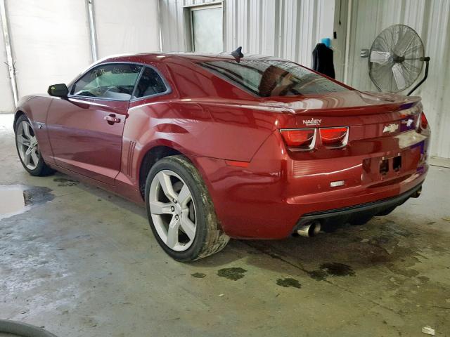 2G1FK1EJ8A9225942 - 2010 CHEVROLET CAMARO SS BURGUNDY photo 3