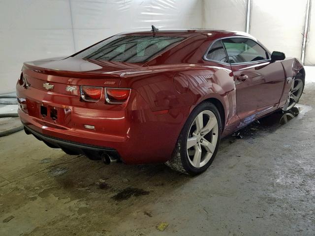 2G1FK1EJ8A9225942 - 2010 CHEVROLET CAMARO SS BURGUNDY photo 4