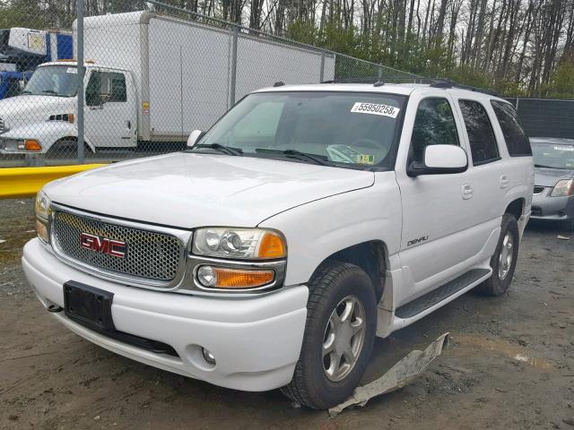 1GKEK63U85J100760 - 2005 GMC YUKON DENA WHITE photo 2